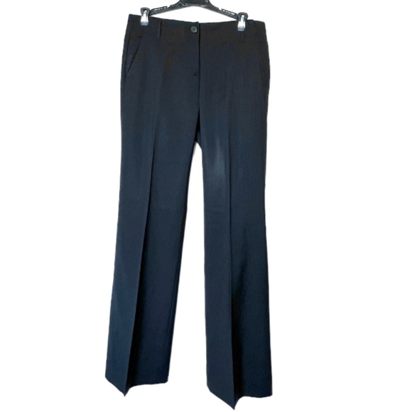 J Crew Pin Stripe Lined Straight Leg BlueTrousers Size 2 - Picture 1 of 16